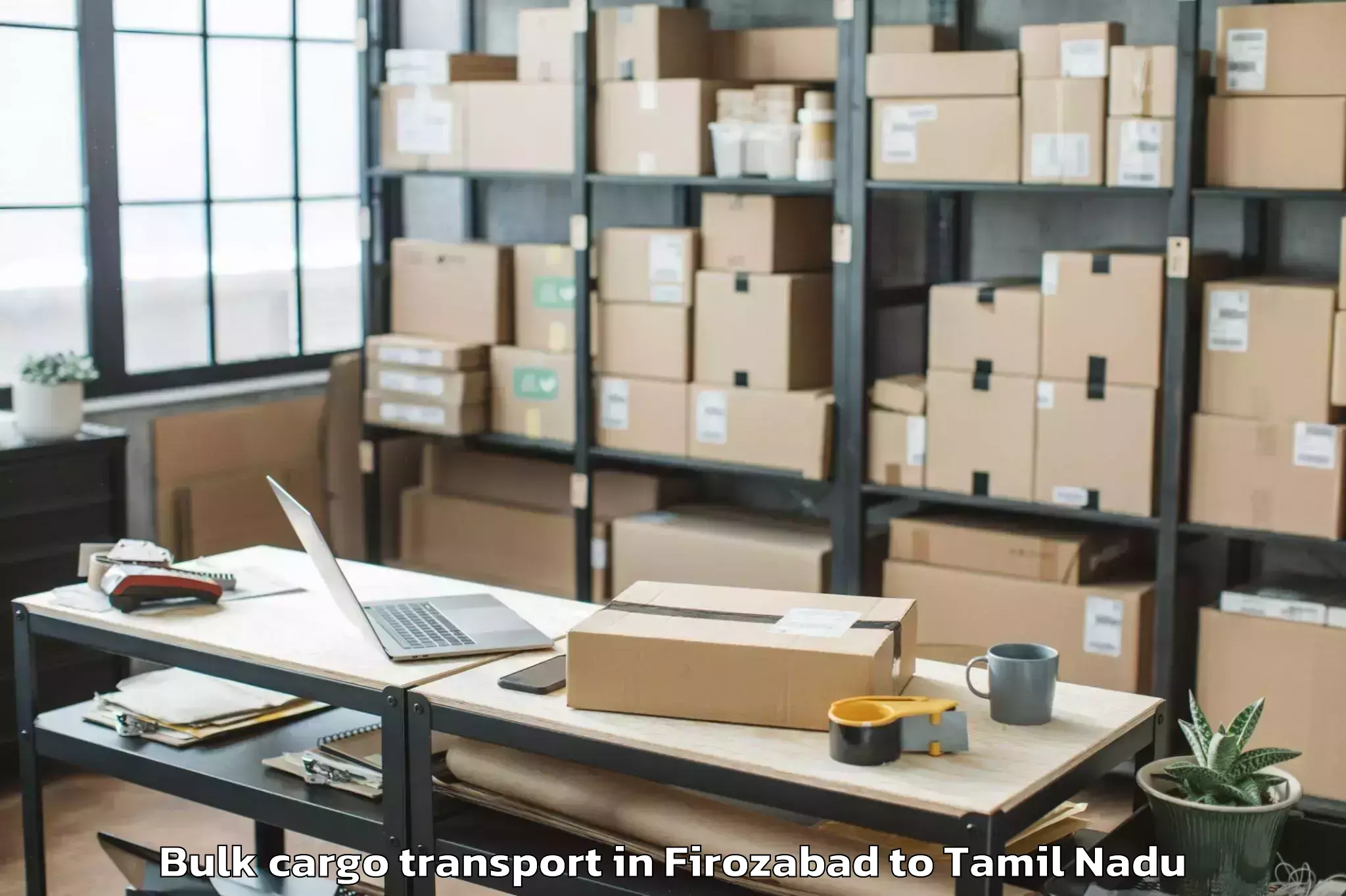 Hassle-Free Firozabad to Uppiliyapuram Bulk Cargo Transport